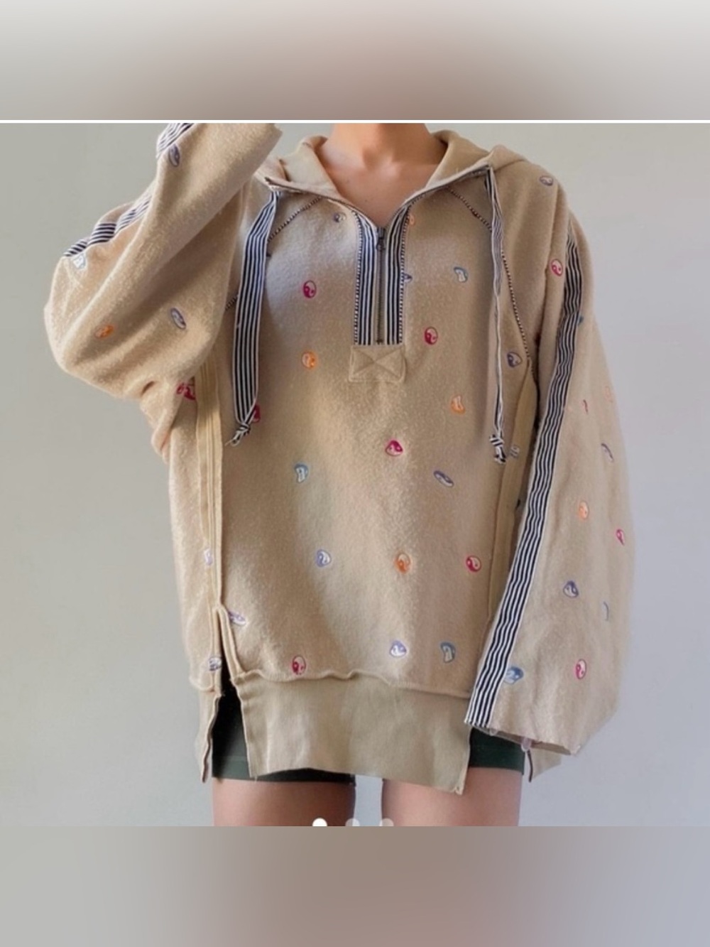 ☯️ UO Out from Under Hattie Mix Texture Sweatshirt sz XS/S